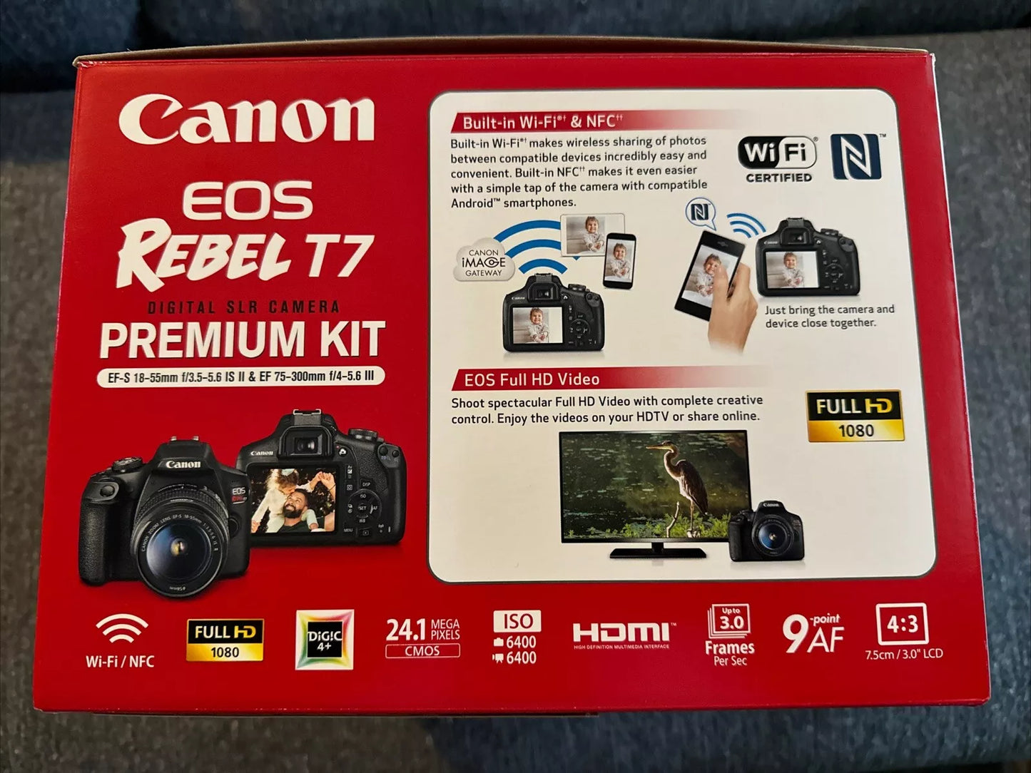 Canon EOS Rebel T7 24.1MP Digital Camera - Black